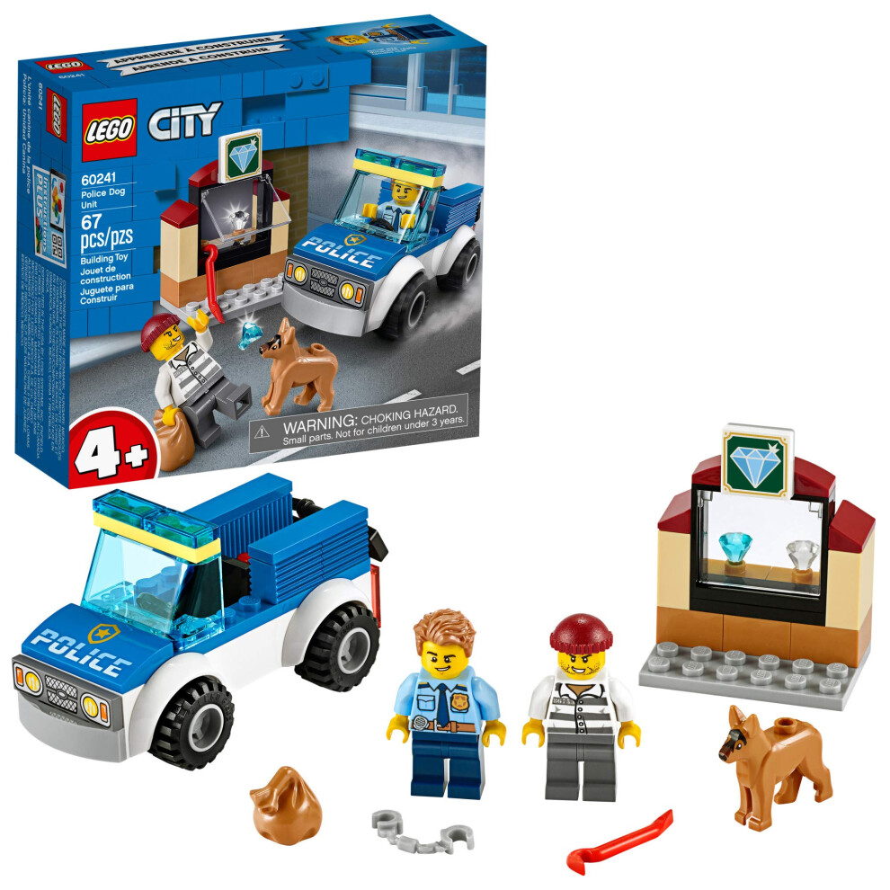 LEGO City Police Dog Unit 60241 Police Toy  Cool Building Set for Kids