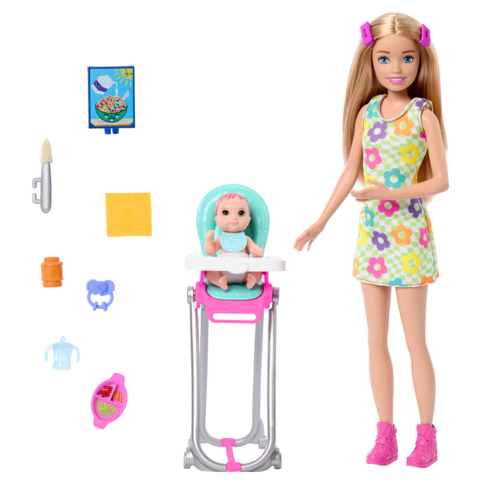 Barbie Skipper Doll & Playset With Accessories Babysitting Set Themed