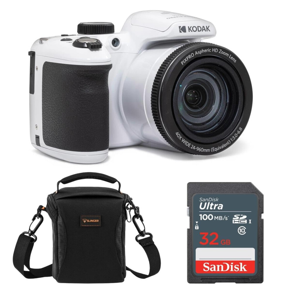 Kodak PIXPRO AZ405 Astro Zoom 20MP Full HD Digital Camera  White  Bund