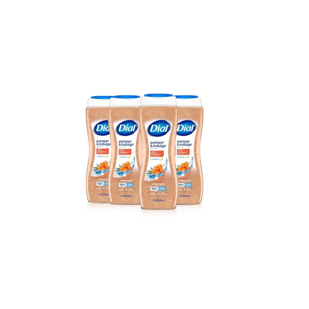 Dial Body Wash  Pamper & Indulge  Silk & Seaberry  21 fl oz  Pack of 4-image-OPC-PFPPR2J-NEW