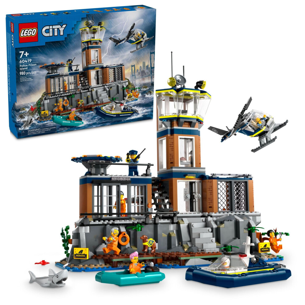 LEGO City Police Prison Island Toy Building Set  Birthday Gift for Boy