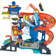 Hot Wheels City Toy Car Track Set Attacking Shark Escape Playset with