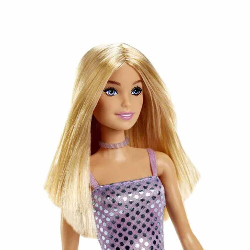 Barbie Barbie dans une robe     pois violets 2