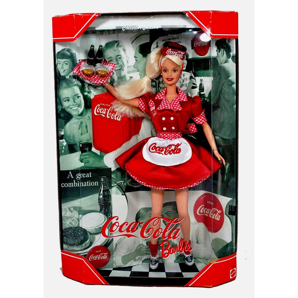 Mattel Year 1998 Barbie Collector Edition: Coca-Cola Barbie as a Waitr