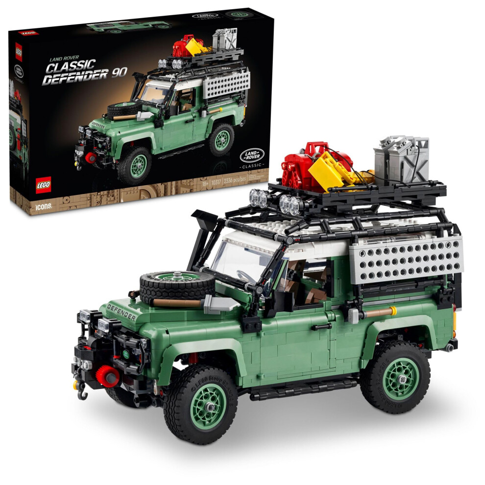 LEGO Icons Land Rover Classic Defender 90 10317 Model Car Building Set