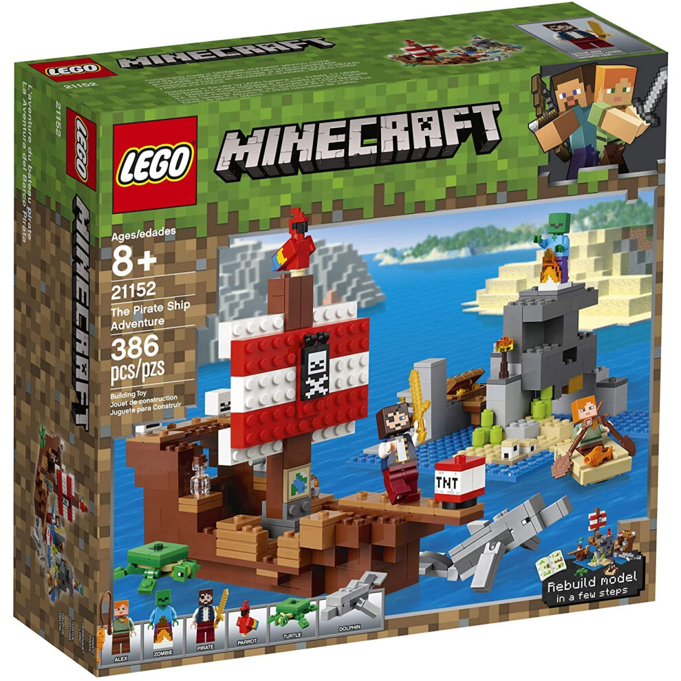 LEGO Minecraft The Pirate Ship Adventure 21152 Building Kit (386 Piece