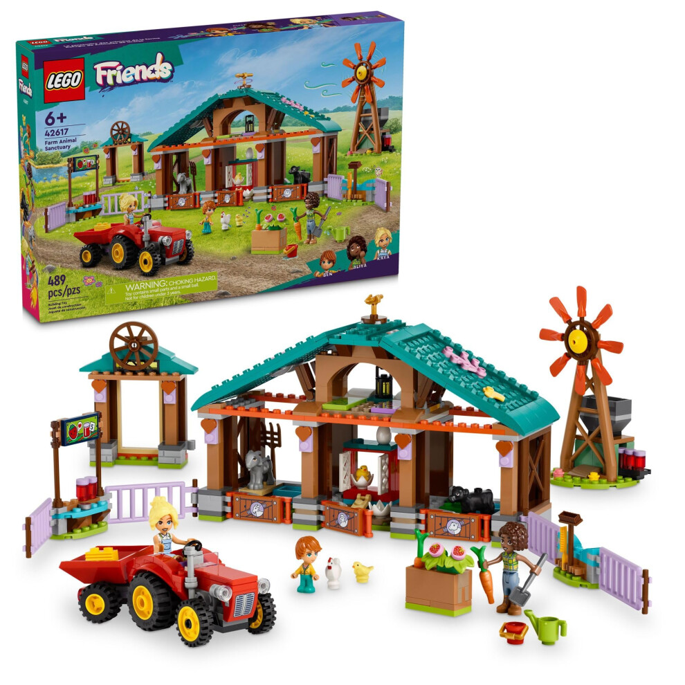 LEGO Friends Farm Animal Sanctuary and Tractor Toy  Gift Idea for Kids