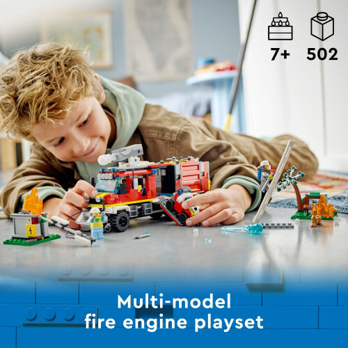 LEGO LEGO City Μονάδα Πυρόσβεσης 60374, Παιχνίδι με Πυροσβεστικό Όχημα και Drone 1