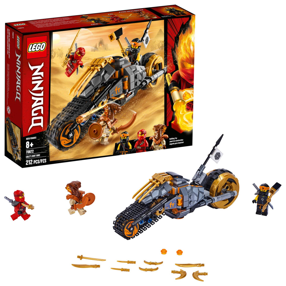 LEGO NINJAGO Coles Dirt Bike 70672 Building Kit (212 Pieces)