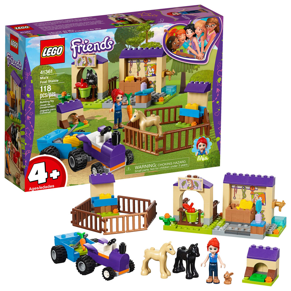 LEGO Friends 4+ Mia's Foal Stable 41361 Building Kit (118 Pieces)