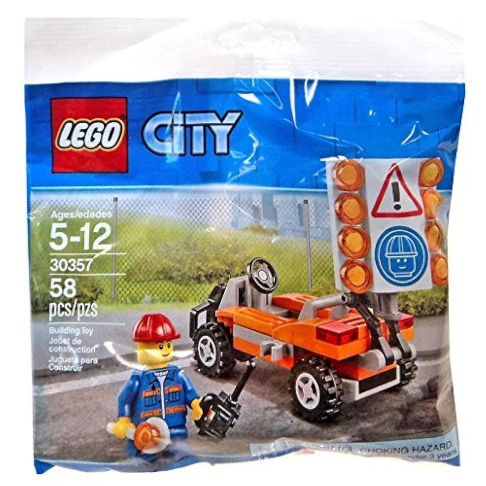 Lego 30357 City Road Worker Polybag 58 Pieces