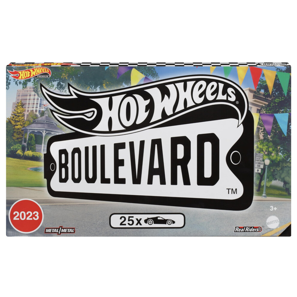 Hot Wheels Boulevard 25-Car Factory Set  25 Premium 1:64 Scale Sports