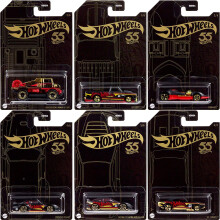 Set completo di 6 auto Hotwheels 2023 55? anniversario perlato e cromato - Macchinine in metallo premium per collezionisti ed appassionati Replic