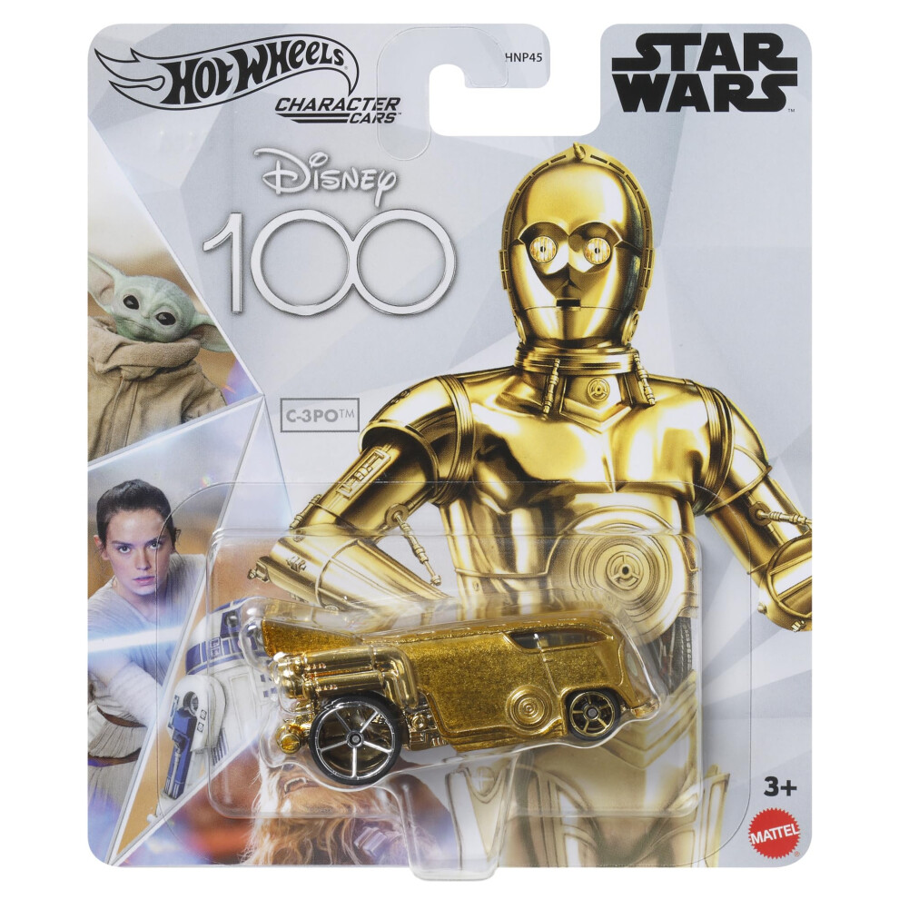 Hot Wheels Disney 100 Character Cars C-3PO  1:64 Scale Collectible Toy