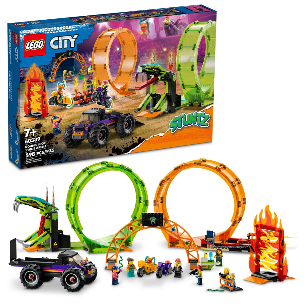 LEGO City Stuntz Double Loop Stunt Arena 60339  Monster Truck Playset