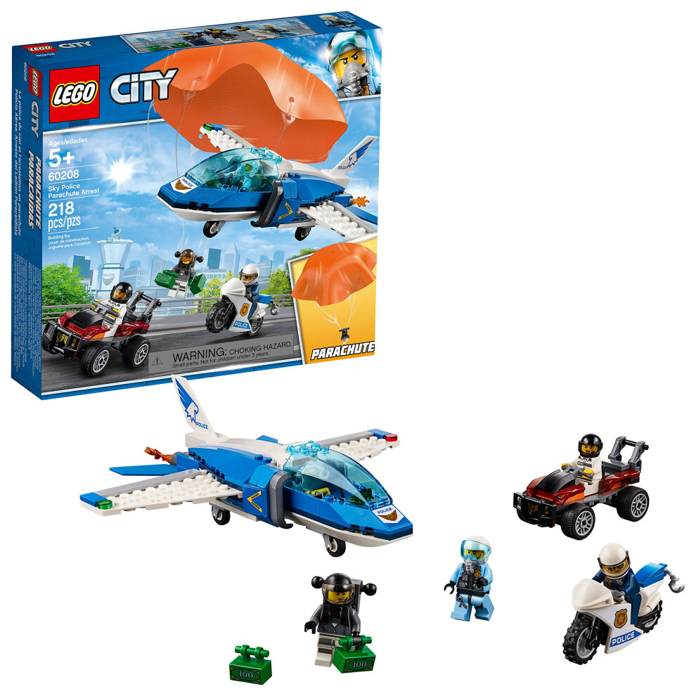 LEGO City Sky Police Parachute Arrest 60208 Building Kit (218 Pieces)