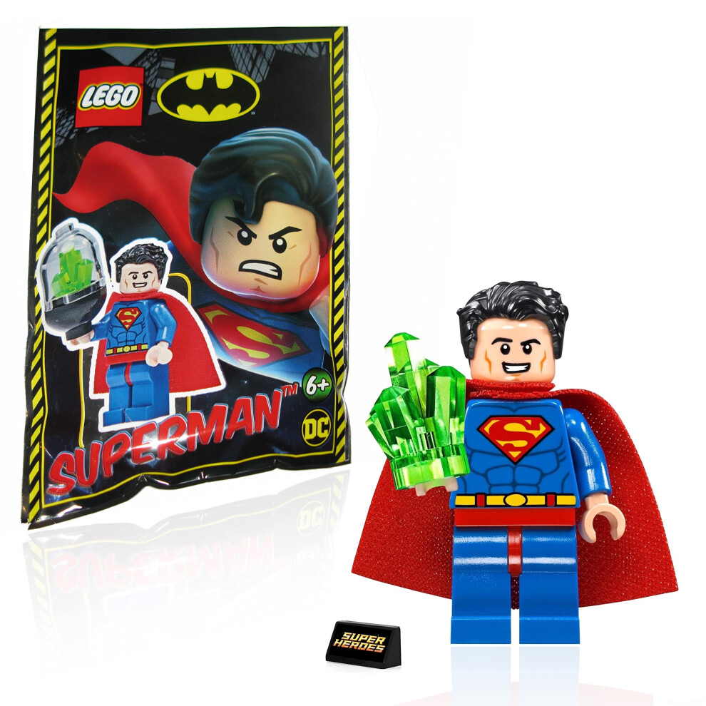 Lego Super Heroes: Justice League Minifigure - Superman (Dark Red Cape/Red Eyes) 76096
