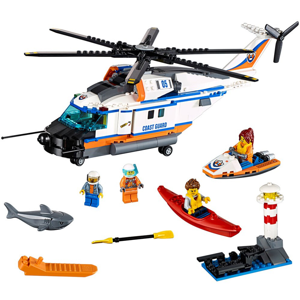 LEGO City Coast Guard Heavy-Duty Rescue Helicopter 60166 Building Kit