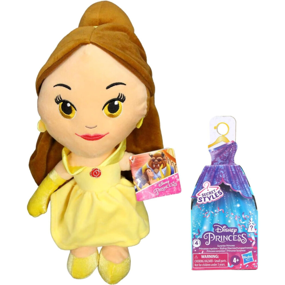 Disney Princess - Beauty & The Beast Plush & Disney Princess 3.5"" 9cm