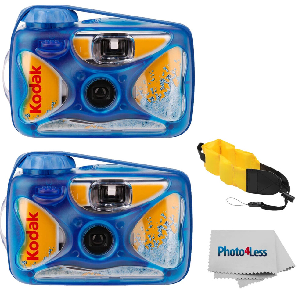 Kodak Sport Waterproof Single Use Camera 2 Pack - Floating Strap and C