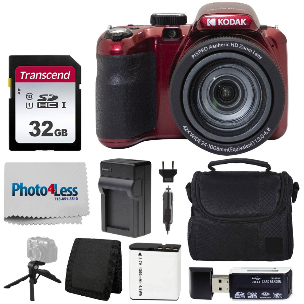 Kodak PIXPRO AZ425 Digital Camera + 32GB Memory Card + Camera Case (Bl