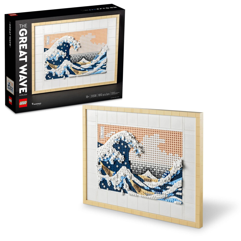 LEGO Art Hokusai - The Great Wave 31208  3D Japanese Wall Art  Framed