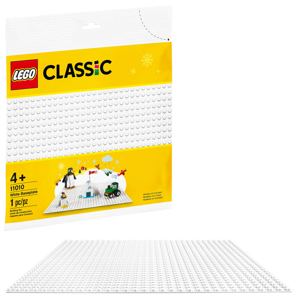 LEGO Classic White Baseplate 11010 Creative Toy for Kids  Great Open-E