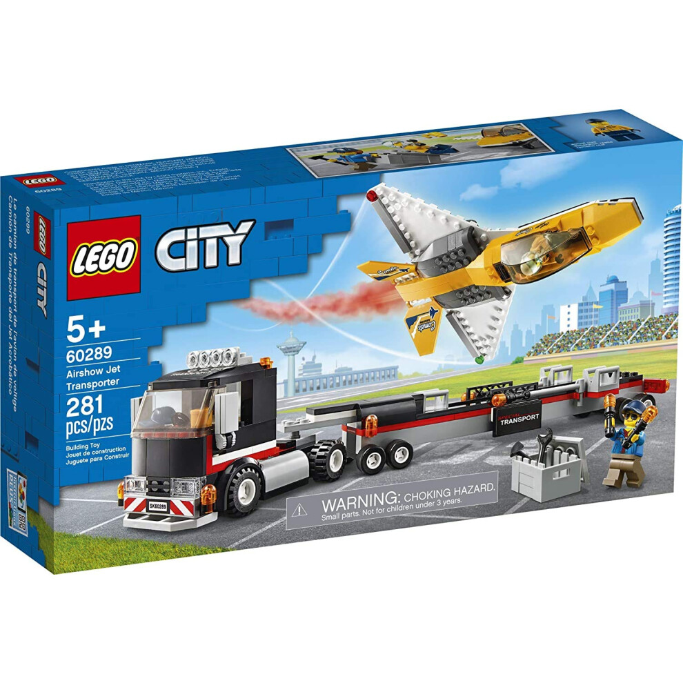 LEGO City Airshow Jet Transporter 60289 Building Kit; Fun Toy Playset