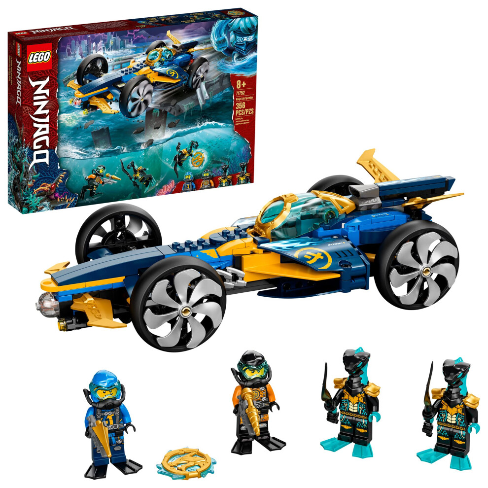 LEGO NINJAGO Ninja Sub Speeder 71752 Building Kit; Amphibious Car Toy