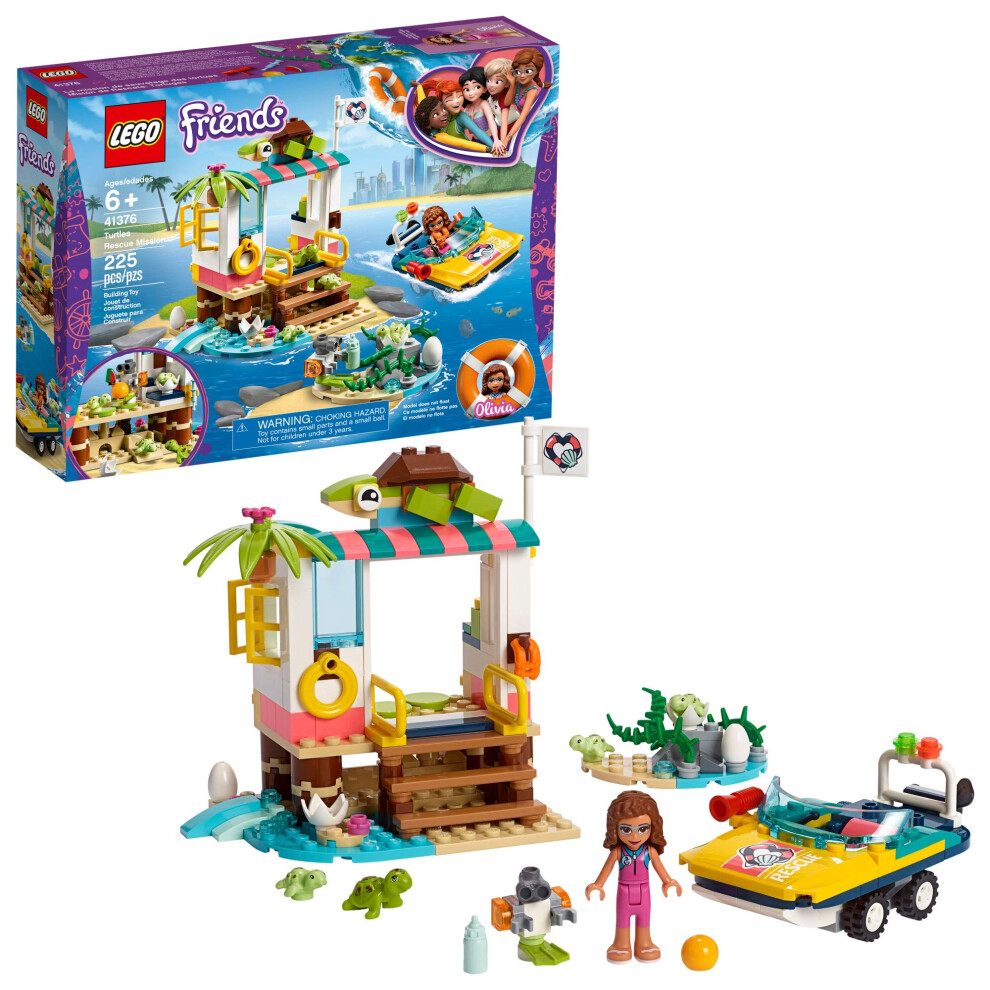 LEGO Friends Turtles Rescue Mission 41376 Rescue Building Kit with Oli