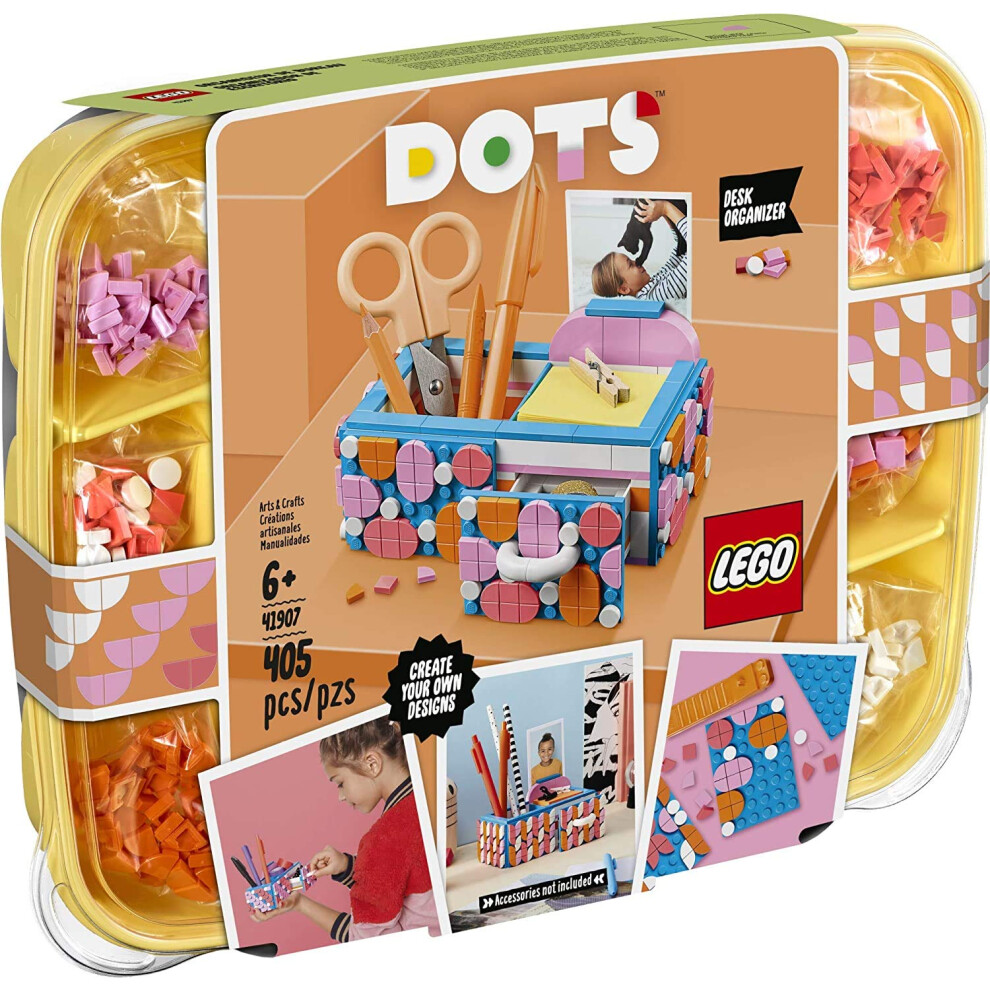 LEGO DOTS Desk Organizer 41907 DIY Craft Decorations Kit for Kids who