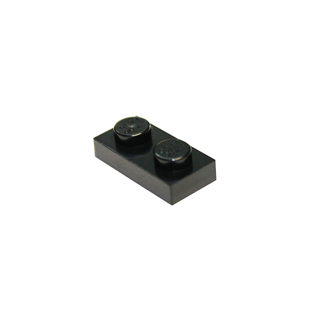 LEGO Parts and Pieces: Black 1x2 Plate x100