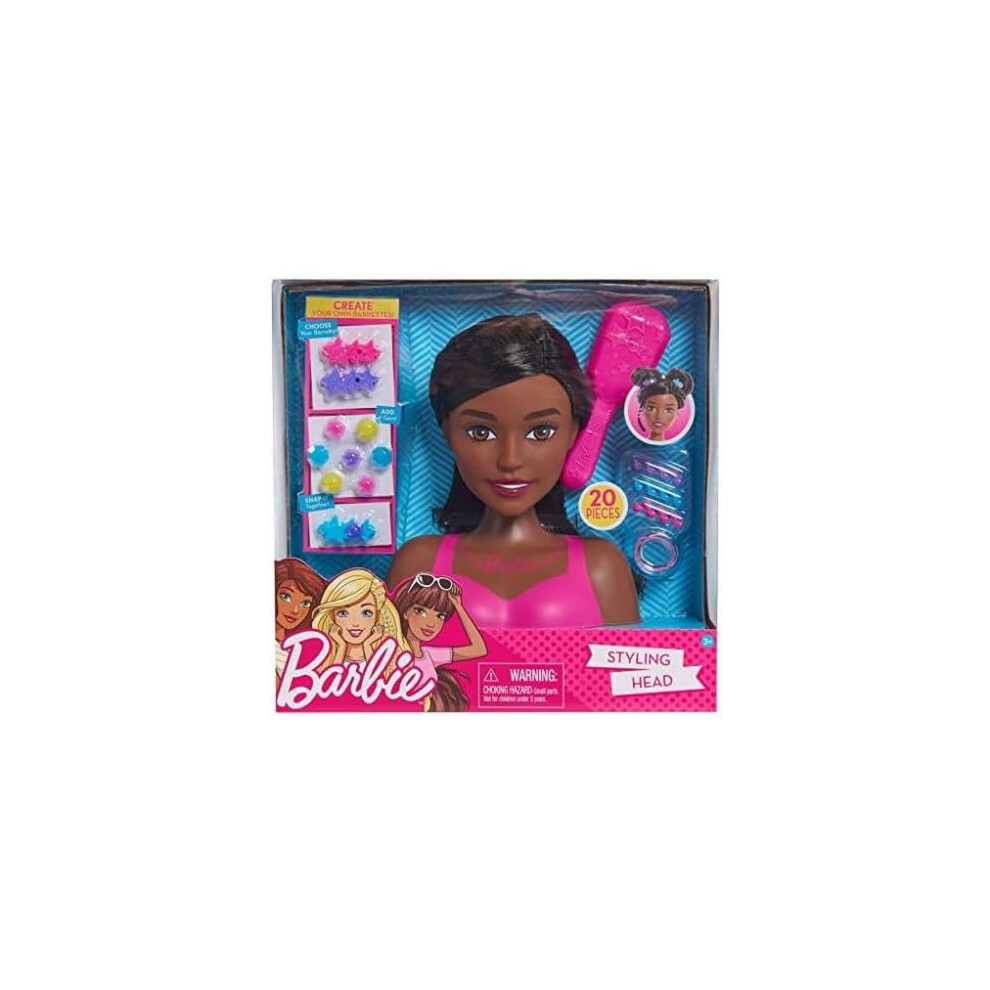 Barbie Small Styling Head  Black Hair  Kids Toys for Ages 3 Up by Just