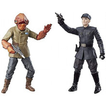 Star Wars The Black Series 6 Pulgadas Figuras de Acción de Admiral Ackbar y Oficial de Primer Orden