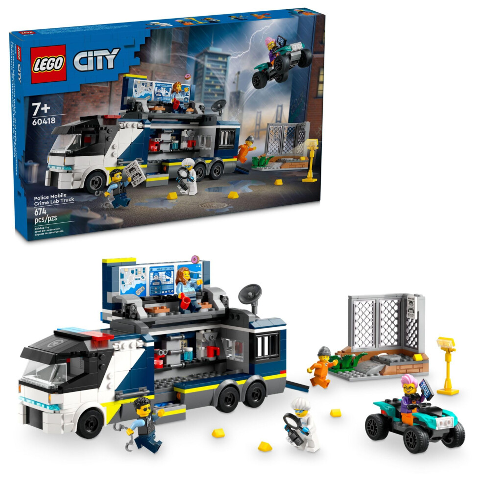 LEGO City Police Mobile Crime Lab Truck Toy  Pretend Play Police Toy