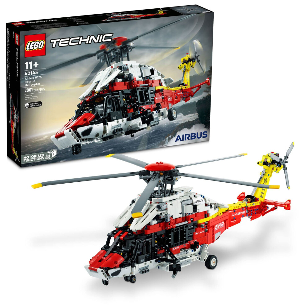 LEGO Technic Airbus H175 Rescue Helicopter 42145 Building Toy Set for