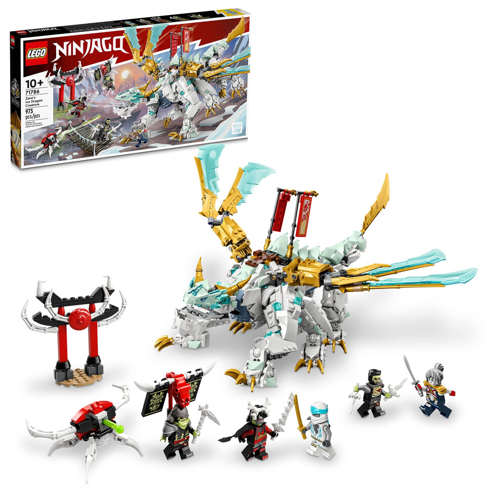 Lego Ninjago Zanes Ice Dragon Creature 71786 2In1 Dragon Toy To Actio
