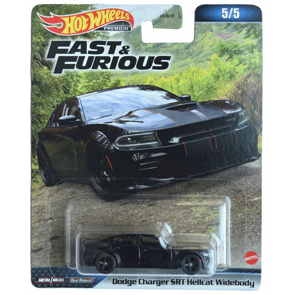 Hot Wheels Dodge Charger SRT Hellcat Widebody  Fast & Furious 5/5 [Bla