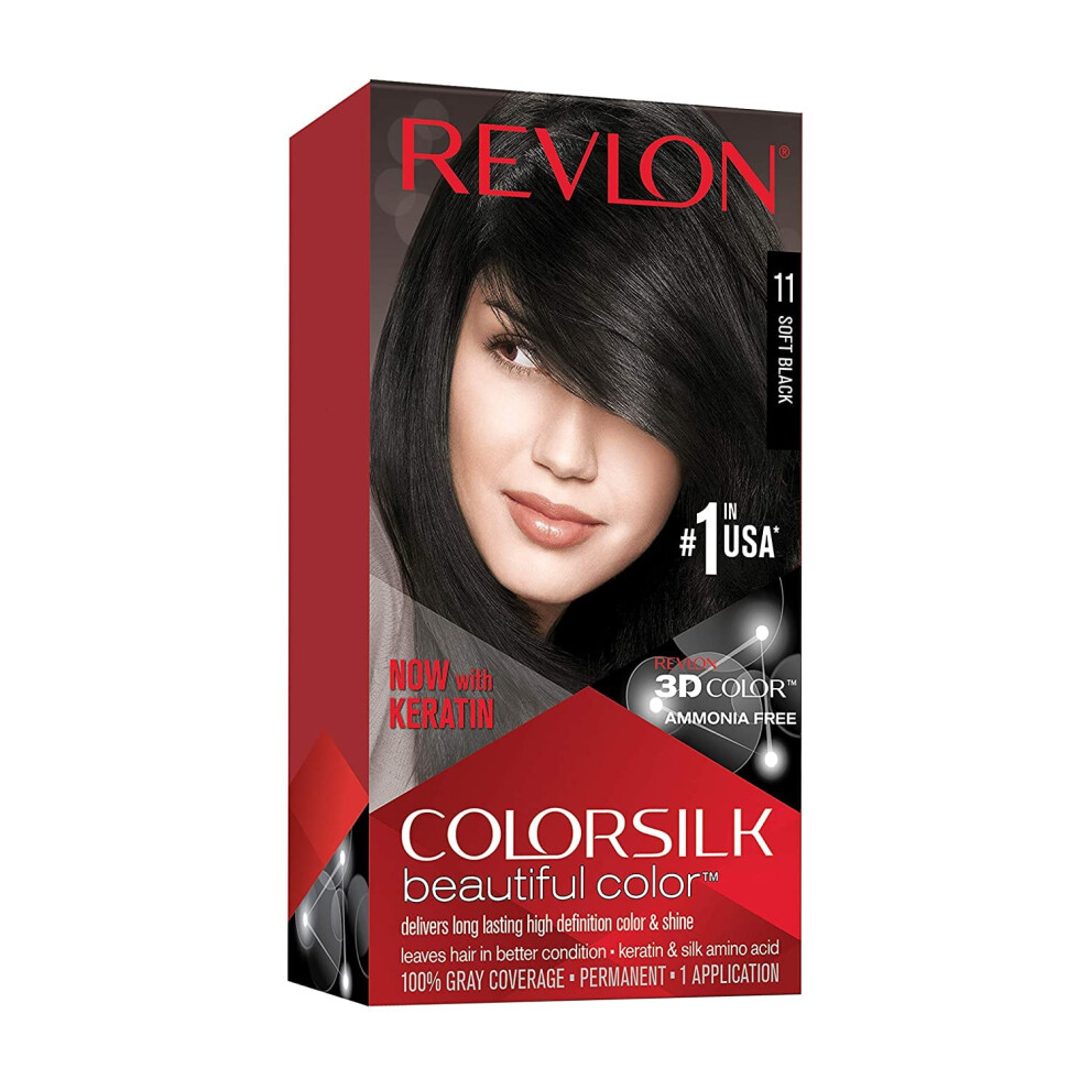 Revlon ColorSilk Beautiful Color  Soft Black [11] 1 ea