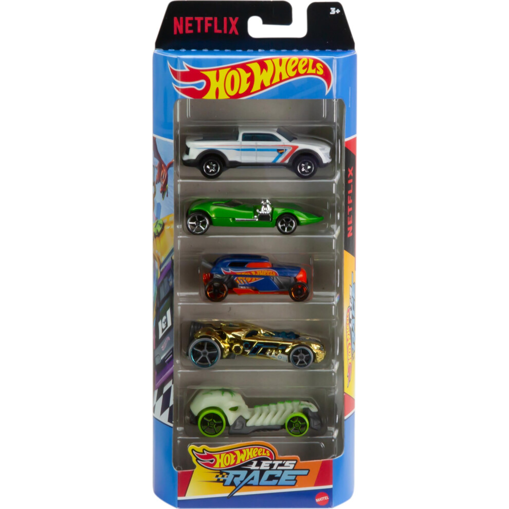 Hot Wheels 1:64 Scale Toy Cars  5-Pack of Die-Cast Vehicles from The N