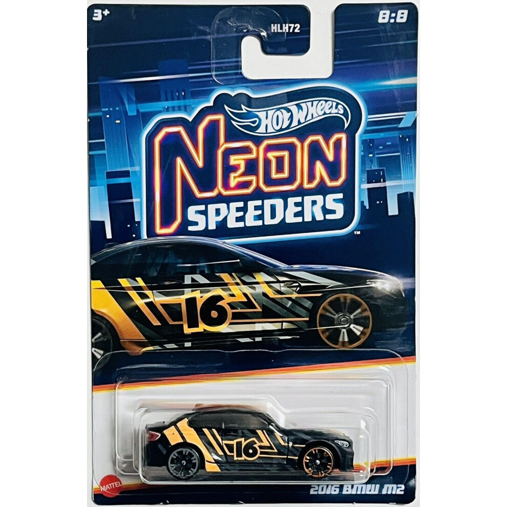 Hot Wheels Neon Speeders 1:64 Diecast (2016 BMW M2 8/8)