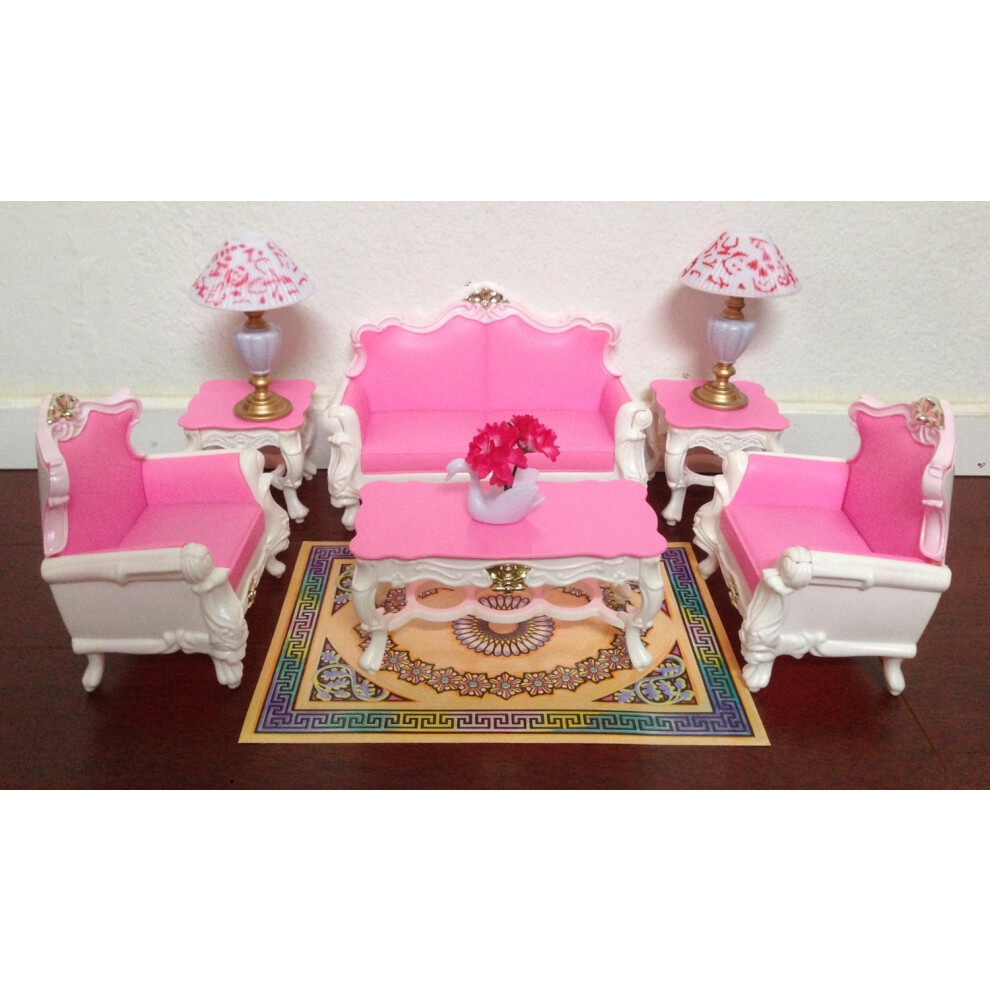 My Fancy Life Dollhouse Furniture - Deluxe Living Room Playset