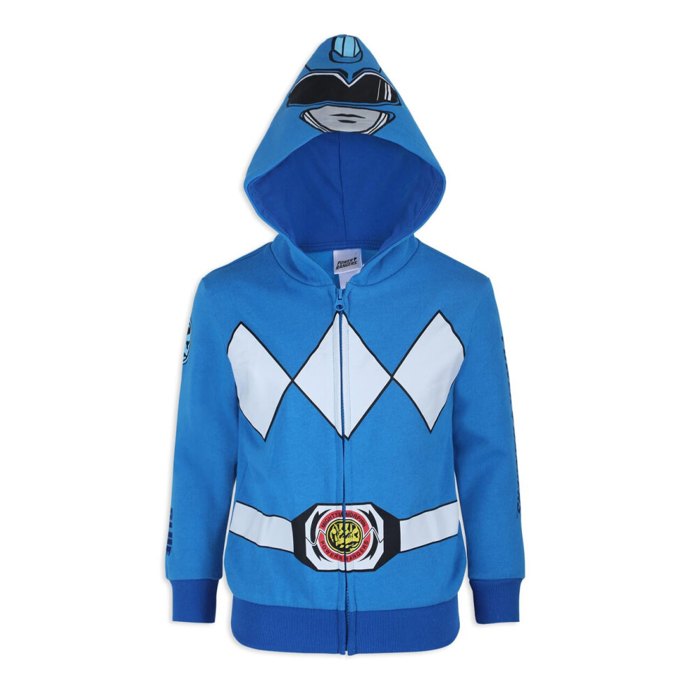 Hasbro Power Rangers Boys Zip Up Hoodie for Little Kids - Blue/Red