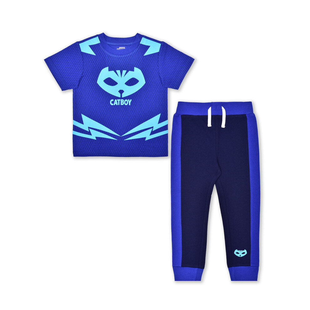 PJ Masks Catboy or Gekko Boys T-Shirt and Jogger Set for Toddler and L