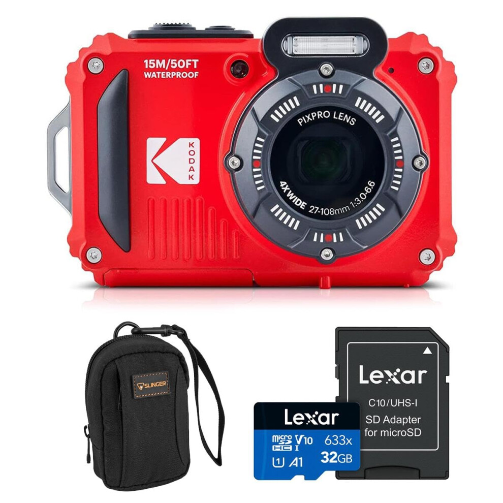 Kodak PIXPRO WPZ2 16MP Full HD Waterproof Rugged Digital Camera  Red