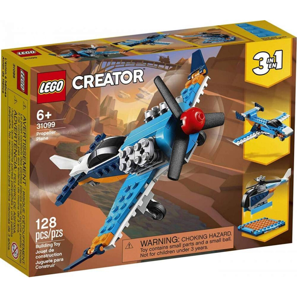 LEGO Creator 3in1 Propeller Plane 31099 Flying Toy Building Kit (128 P