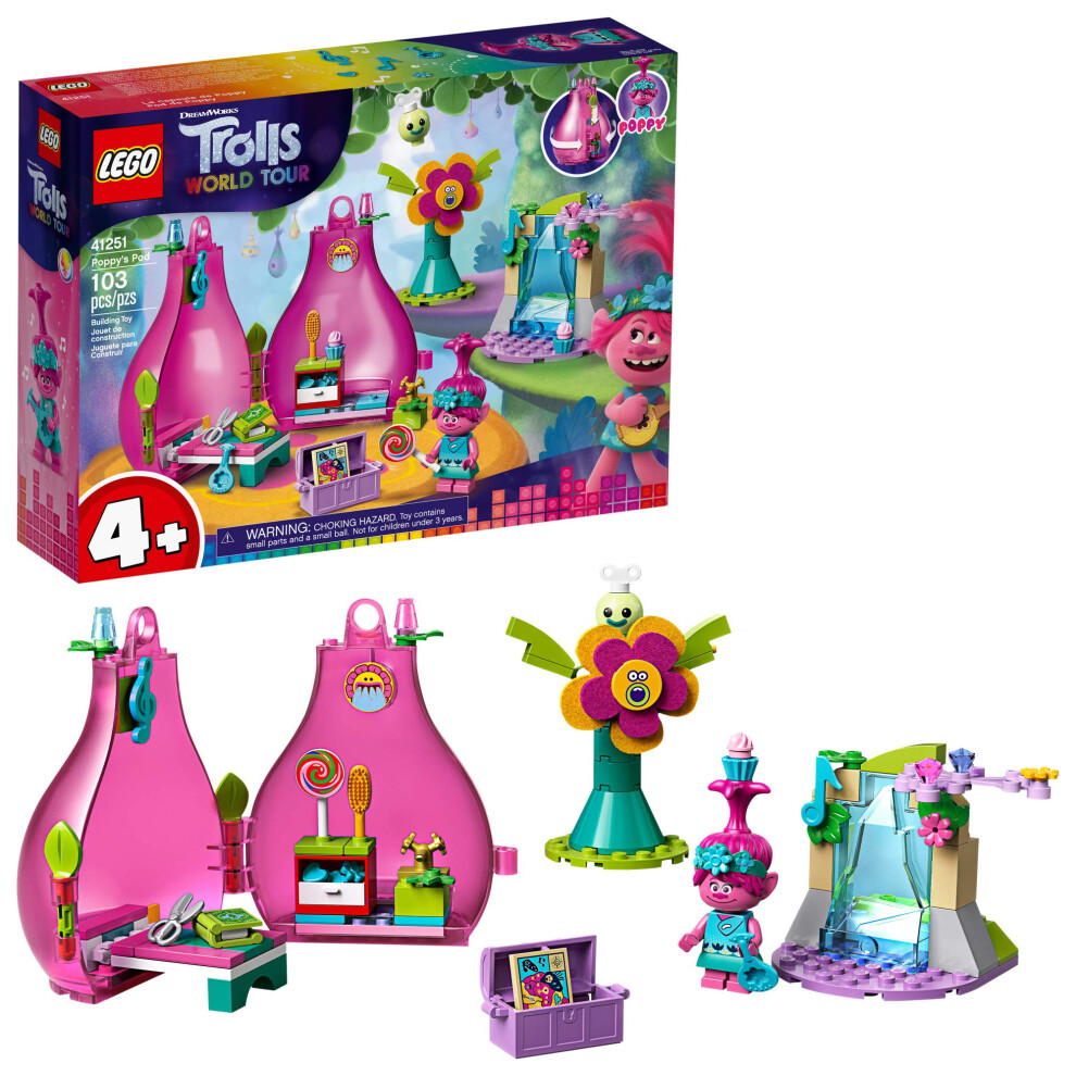 LEGO Trolls World Tour Poppy's Pod 41251 Trolls Playhouse Building Kit