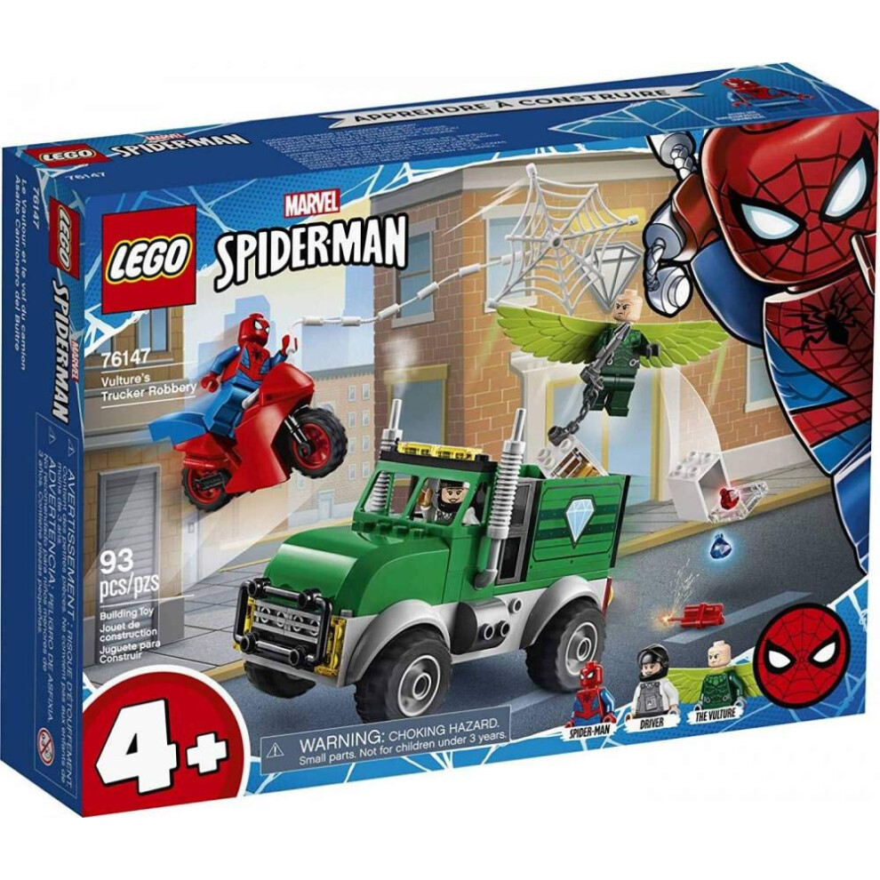 LEGO Marvel Spider-Man Vulture's Trucker Robbery 76147 Playset with Bu