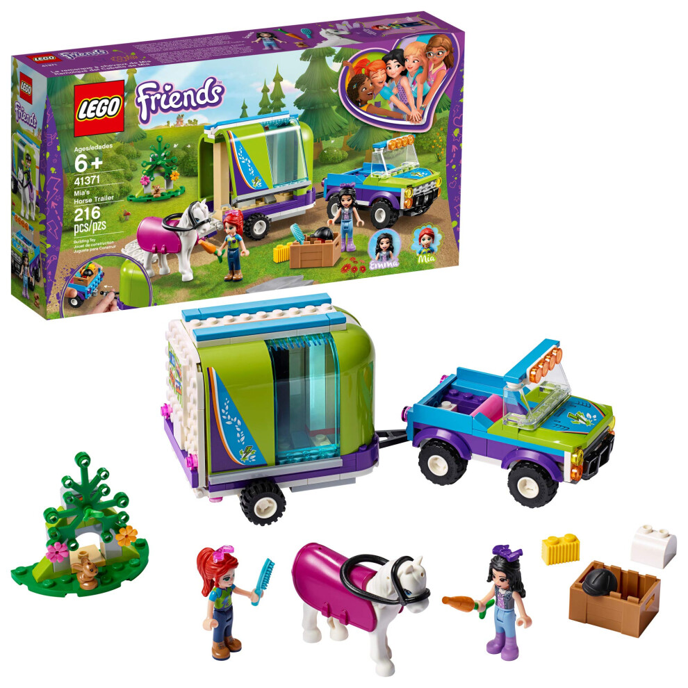 LEGO Friends Mia's Horse Trailer 41371 Building Kit with Mia and Emma