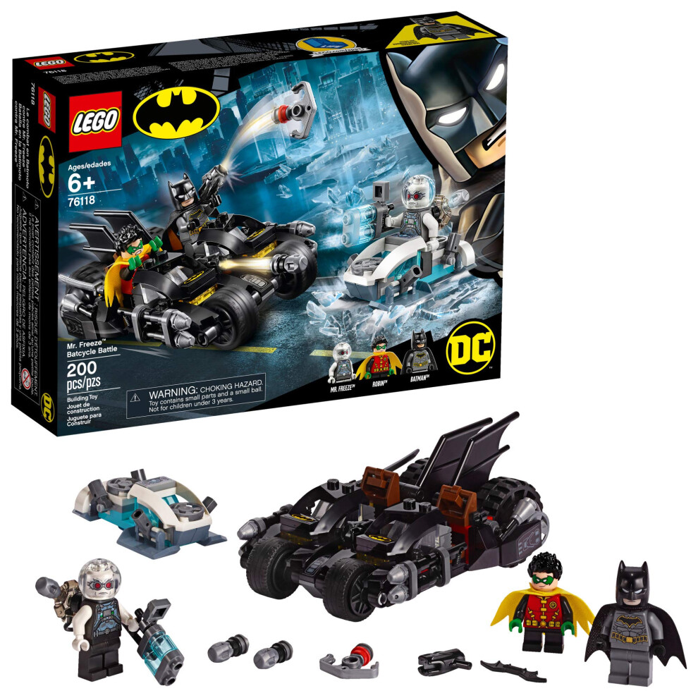 LEGO DC Batman Mr. Freeze Batcycle Battle 76118 Building Kit (200 Piec